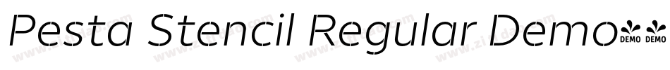 Pesta Stencil Regular Demo字体转换